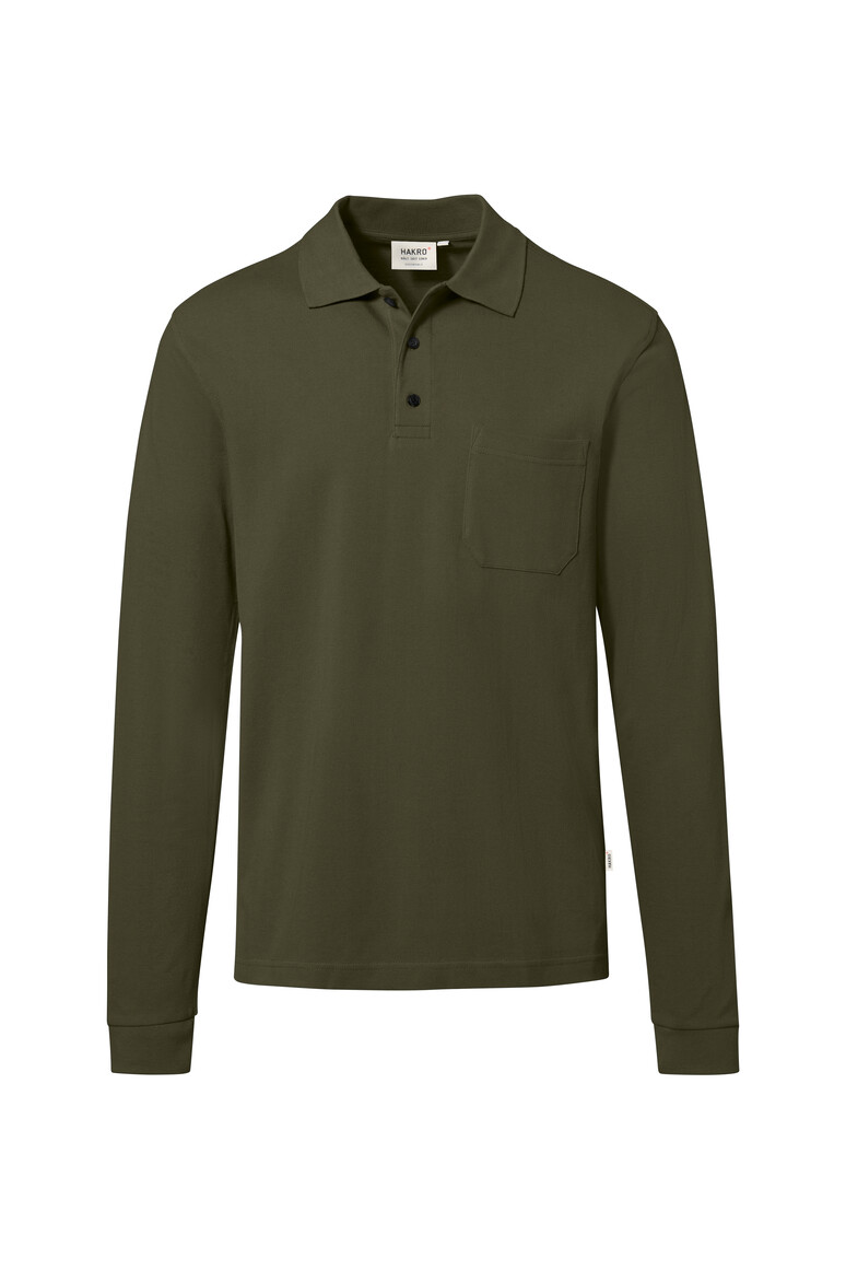 HAKRO - Pocket-Longsleeve-Polo MIKRALINAR® ECO
