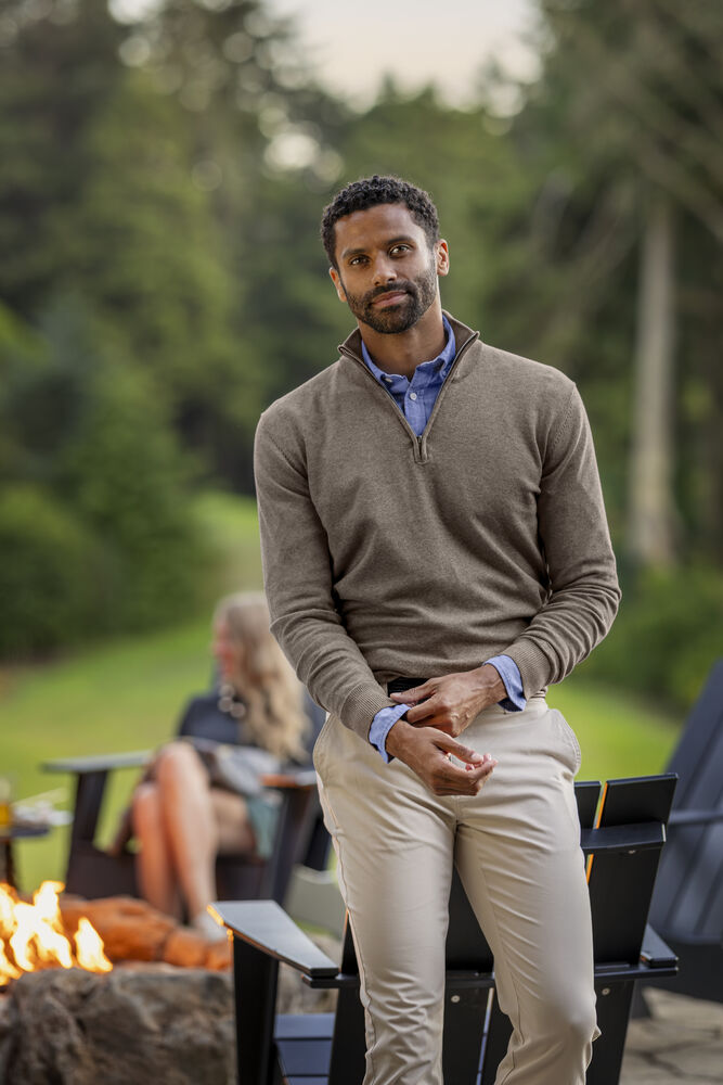 Cutter & Buck - 1/4 Zip Strickpullover Oakville Half Zip Sweater Men