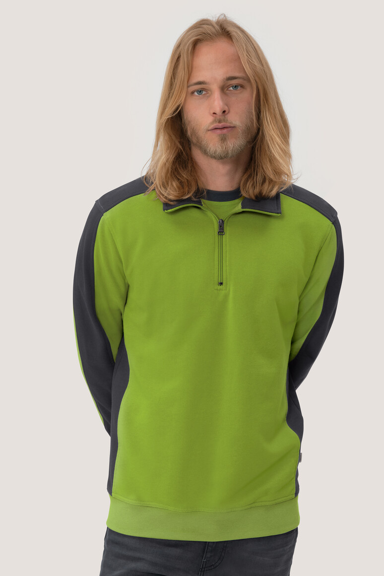 HAKRO - Zip-Sweatshirt Contrast Mikralinar