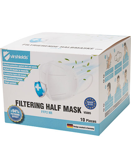 virshilelds - Filtering Half Mask FFP2 NR (Pack of 10)