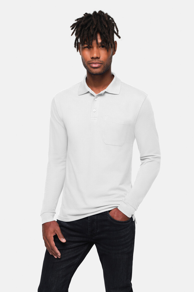 HAKRO - Pocket-Longsleeve-Polo MIKRALINAR® ECO